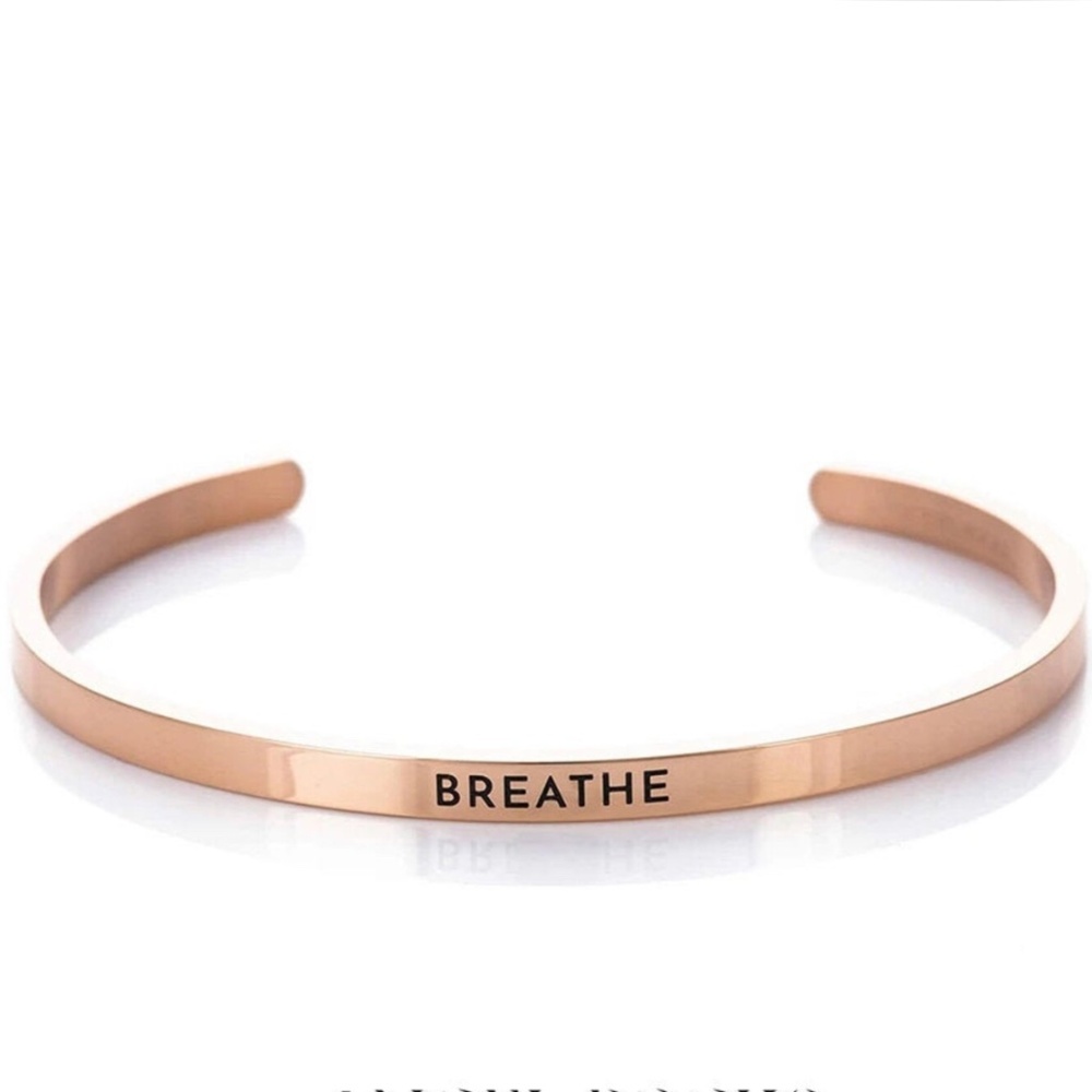 Breathe Mantraband Cuff Bracelet